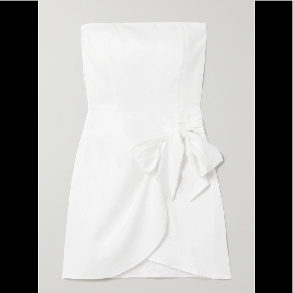 REFORMATION TURNIP WHITE WARP DRESS
